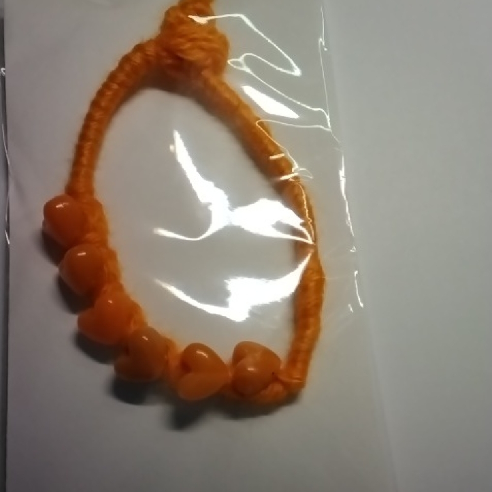 Lorena Espinoza Design Orange Heart Bracelet